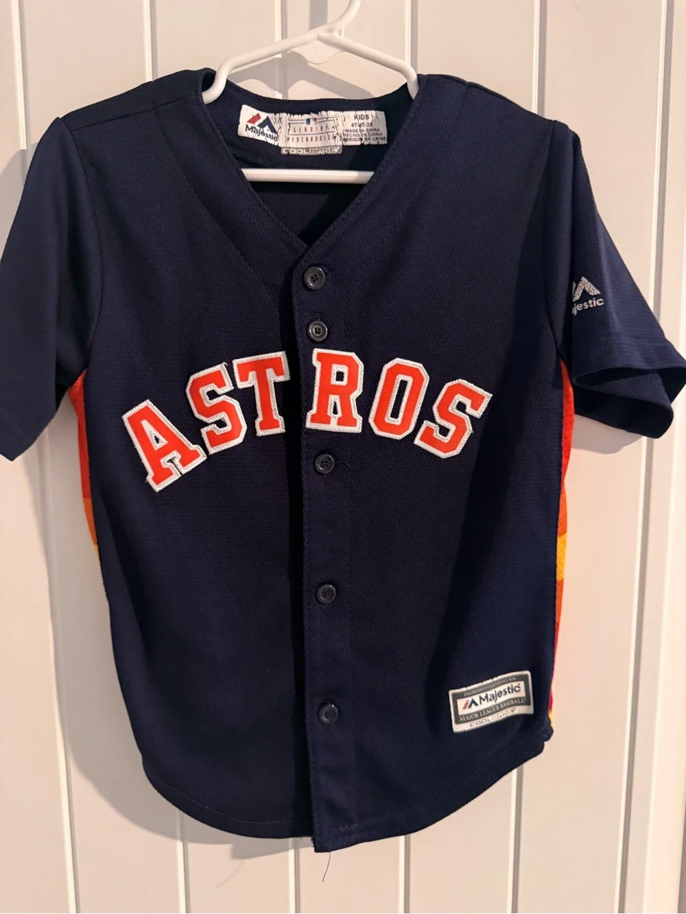 Majestic Astros Cool Base Baseball Jersey – Kids 4T